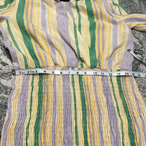 NWT Zara size large dress, with Ruchin on the bottom that is stretchy. - Picture 6 of 10